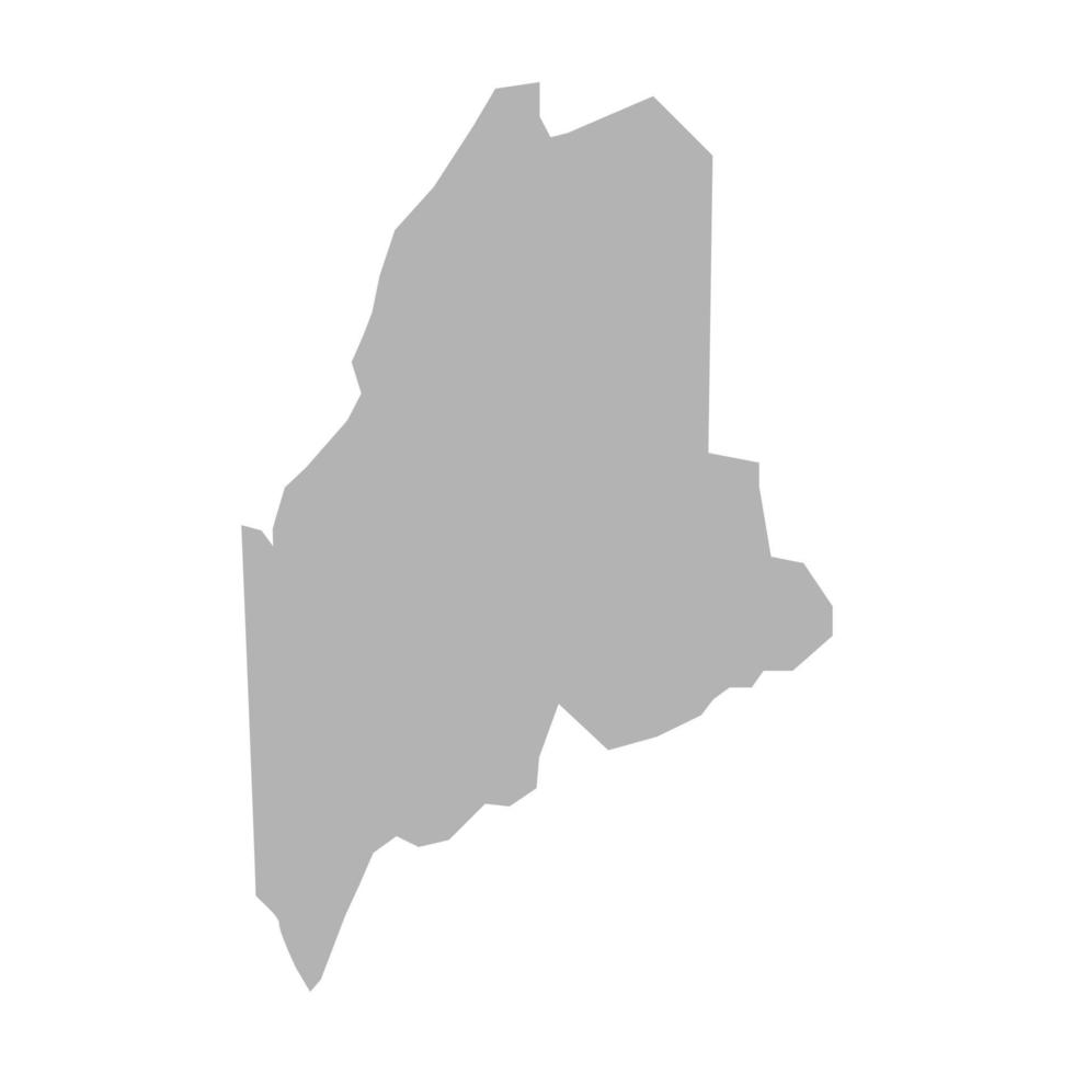 icono de vector de mapa de Maine sobre fondo blanco aislado