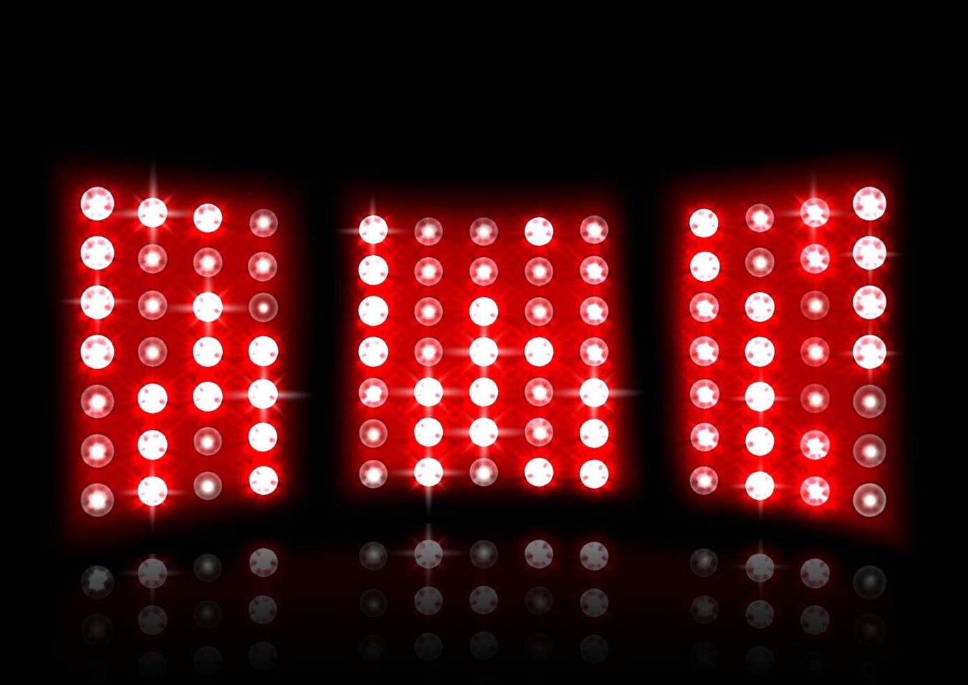 Floodlight of stadium on a dark background vector