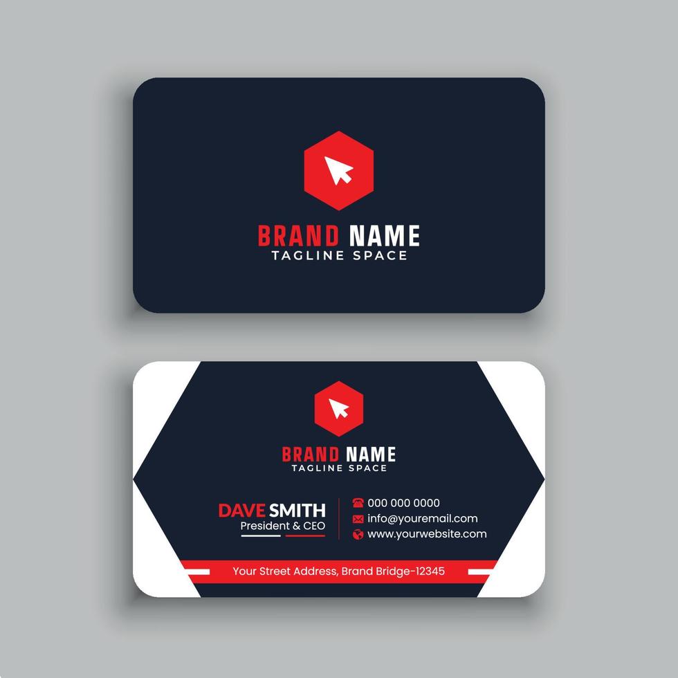 Business Card Design Template vector