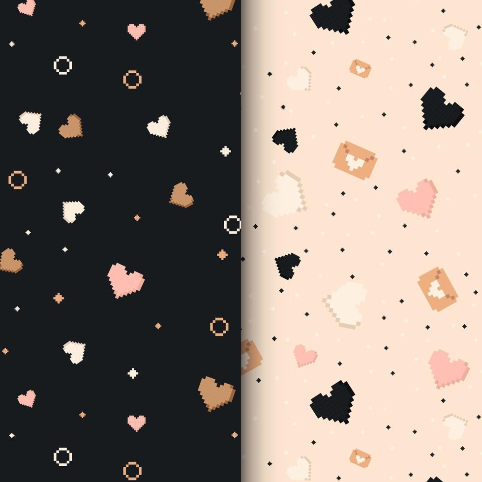 cute pattern background with love vector