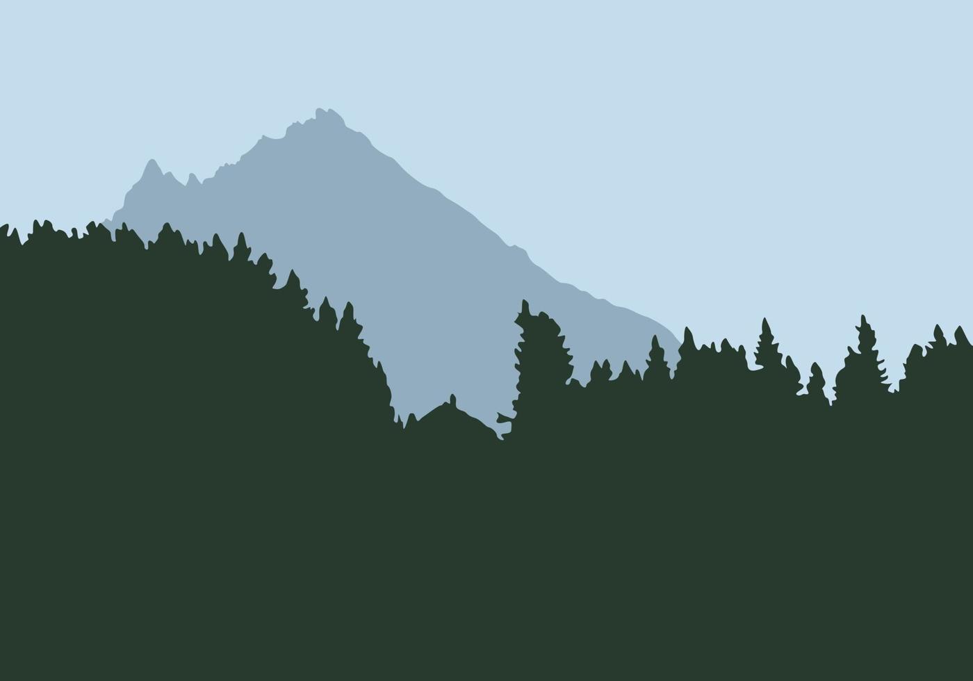 ilustración vectorial de montaña, logotipo del concepto de naturaleza, cumbre, pico - vector