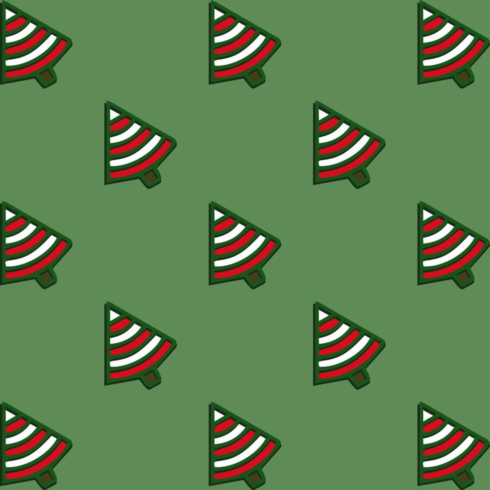 diseño de patrón con motivo de pino para decoración navideña vector
