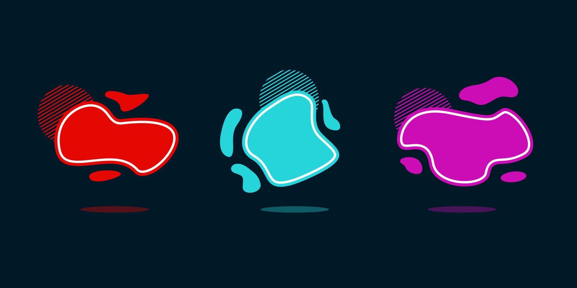 Liquid Shape Badges Pack vector