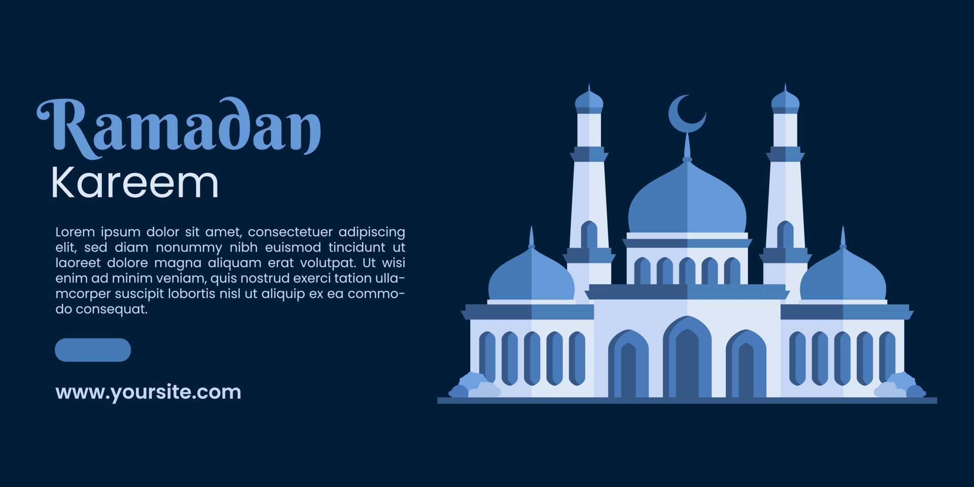 banner de Ramadán Kareem vector