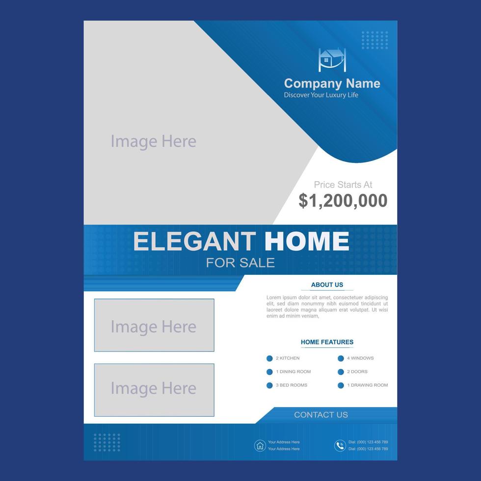 Home for sell social media template design vector