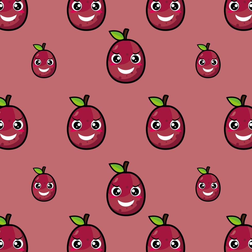 Cute funny cartoon character passion fruit on dark red background.Vector cartoon kawaii character illustration design vector