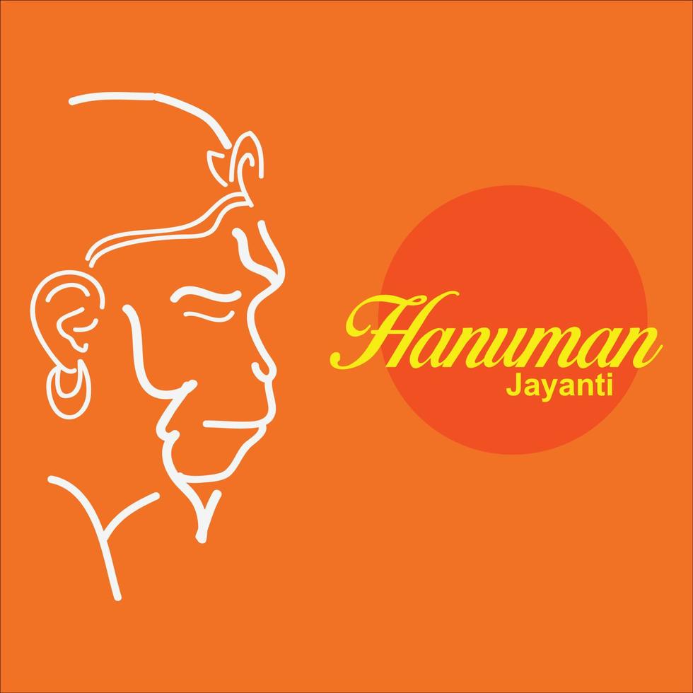 Lord Hanuman on abstract background for Hanuman Jayanti festival of India vector