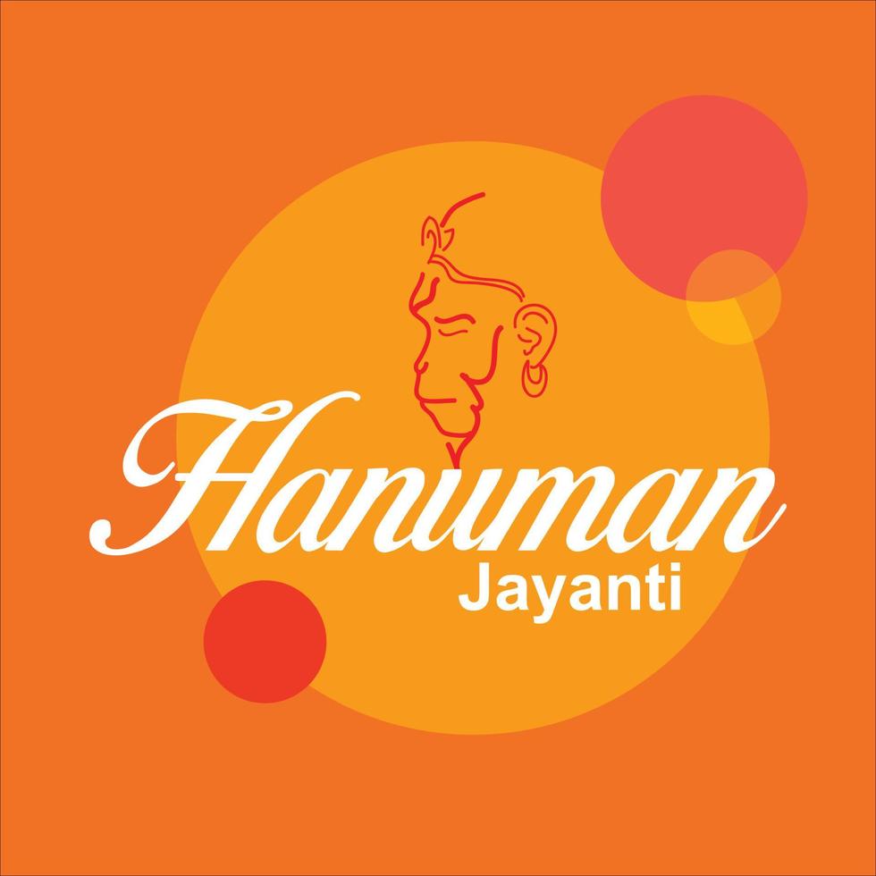 Hanuman Jayanti poster wallpaper design, Hindu God silhouette background, vector banner