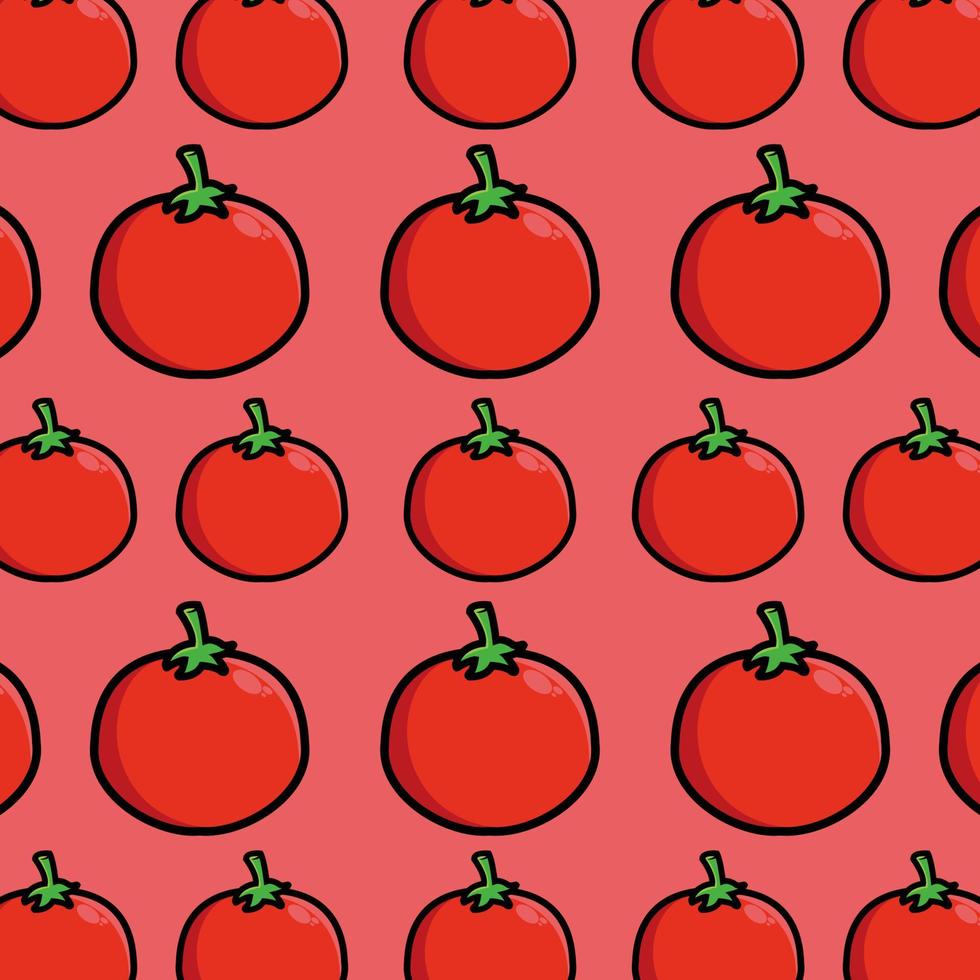 Cute funny cartoon character tomato on background.Vector cartoon kawaii character illustration design on wallpaper vector