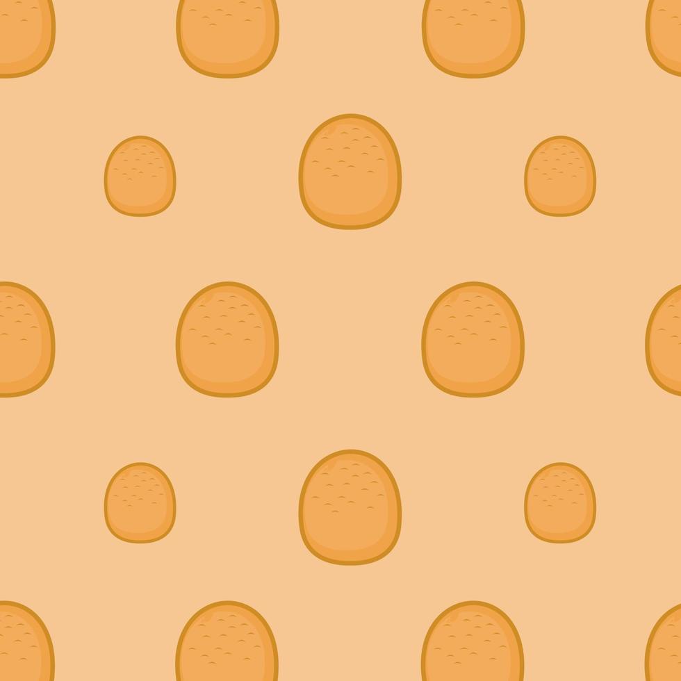 Cute funny cartoon character potato on brown background.Vector cartoon kawaii character illustration design vector