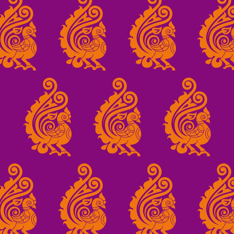 Traditional Maharashtrian Paithani saree motifs, true Indian colors, the tradition of India, sarees, the fashion of India vector