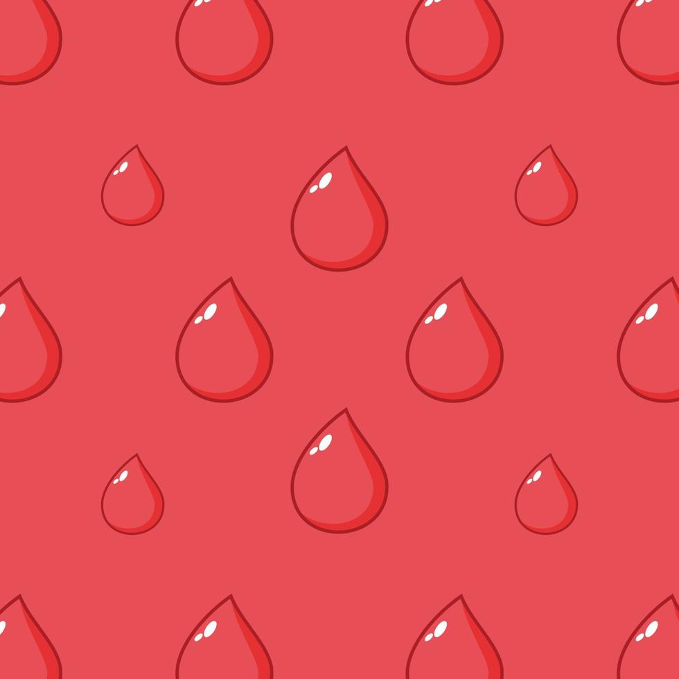 Cute funny cartoon character blood drop on background.Vector cartoon kawaii character illustration design on wallpaper vector