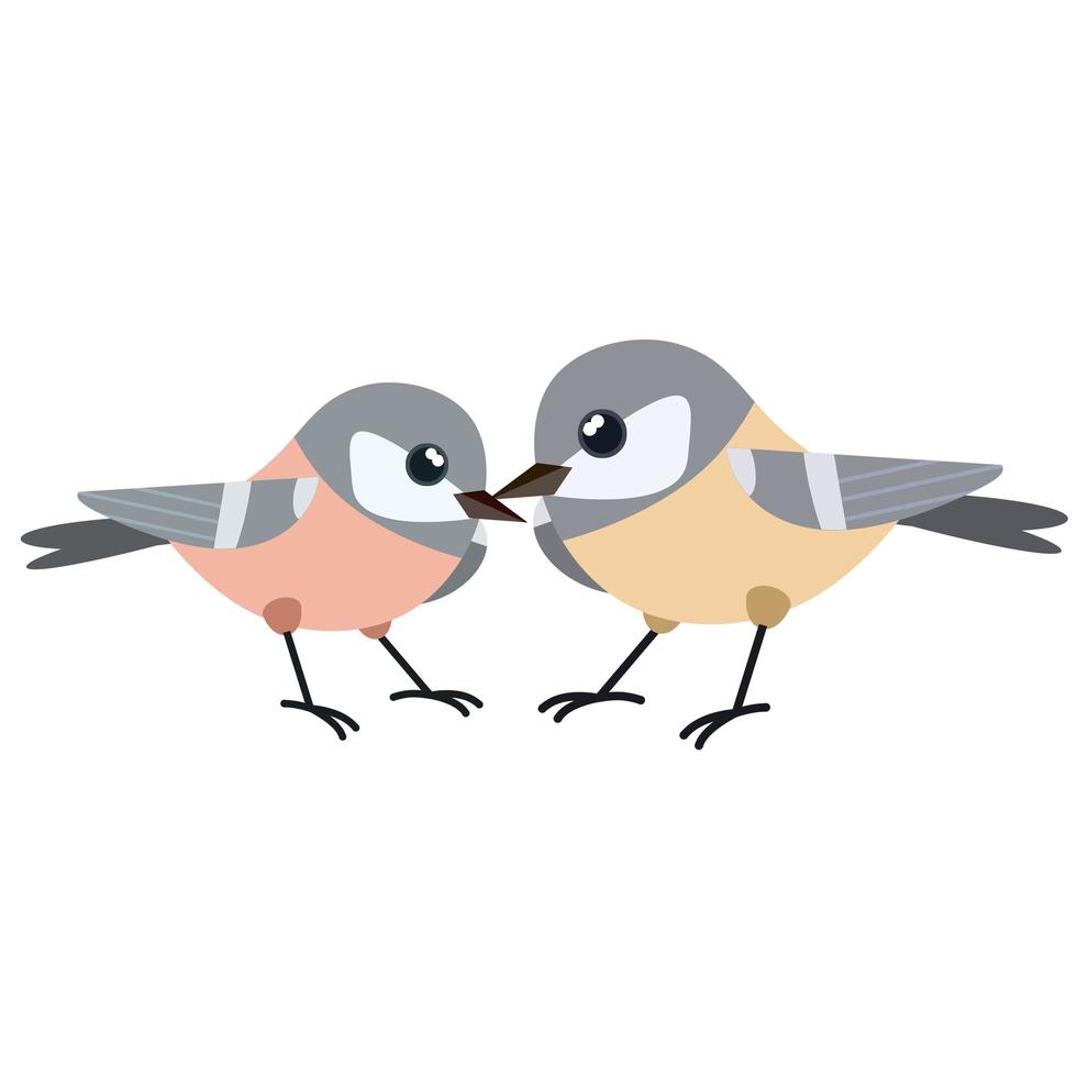 Set of Bird. Wild animal. Winged songbird vector