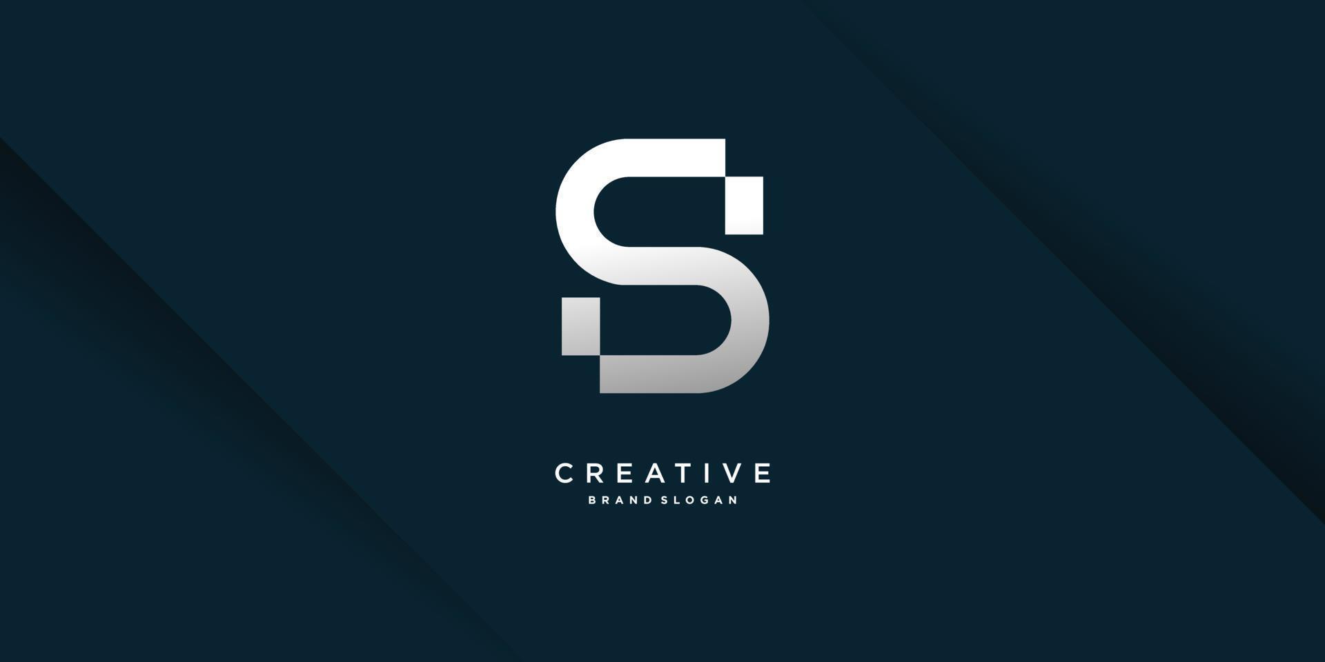 Letter logo with initial S, with modern bold concept Premium Vector part 1