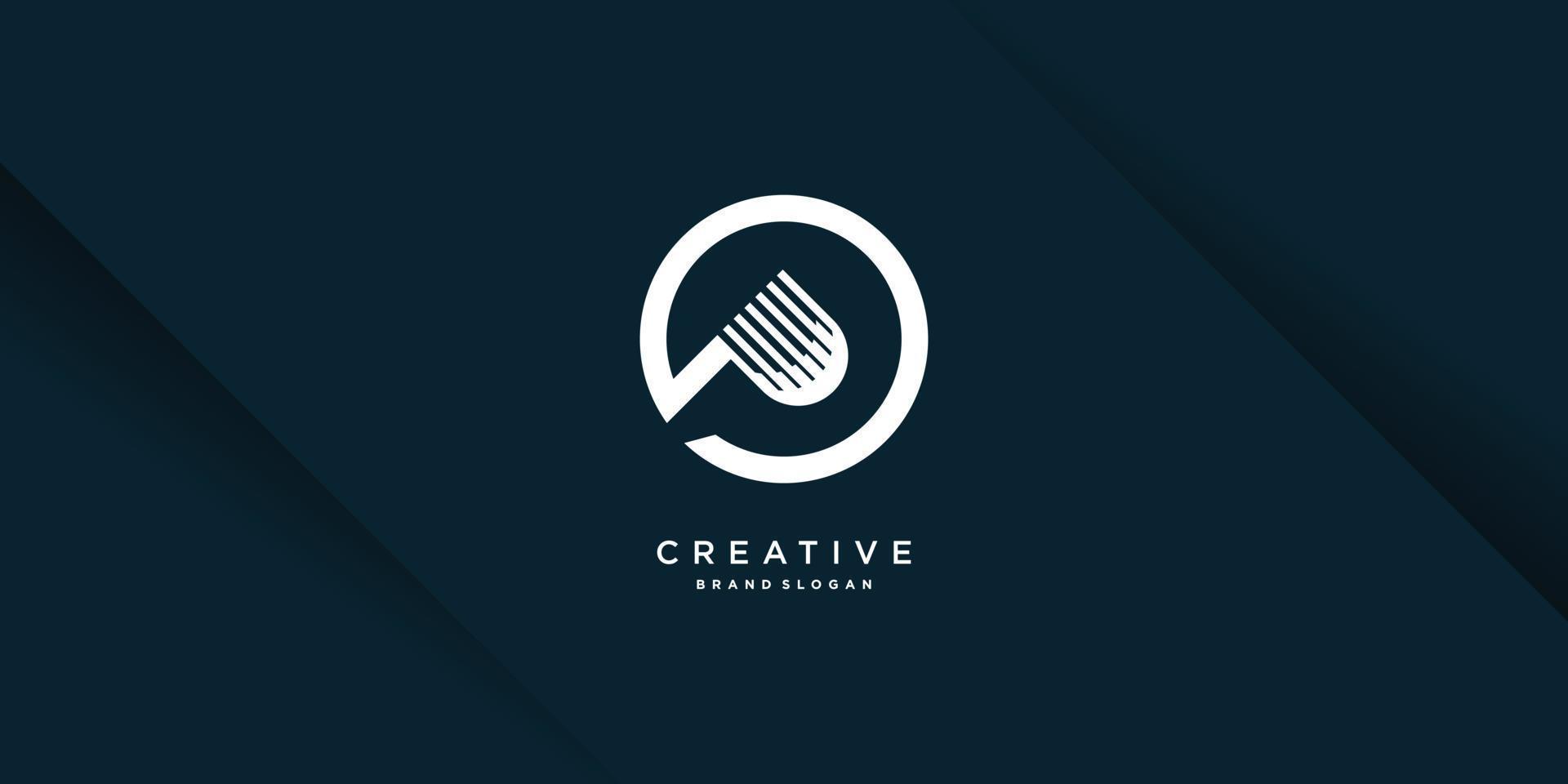 Letter P logo template with modern creative unique concept premium vector part 2