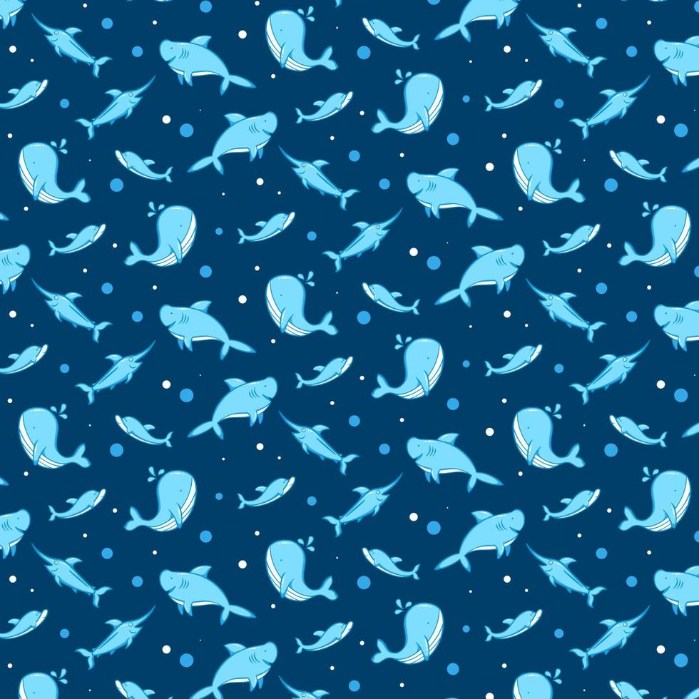 Sea Fish Background Pattern vector