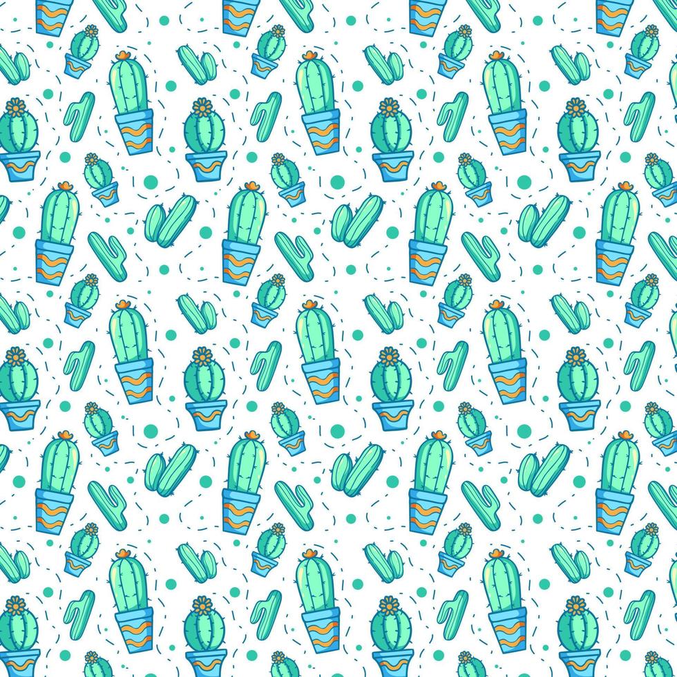 Cactus Background Pattern vector
