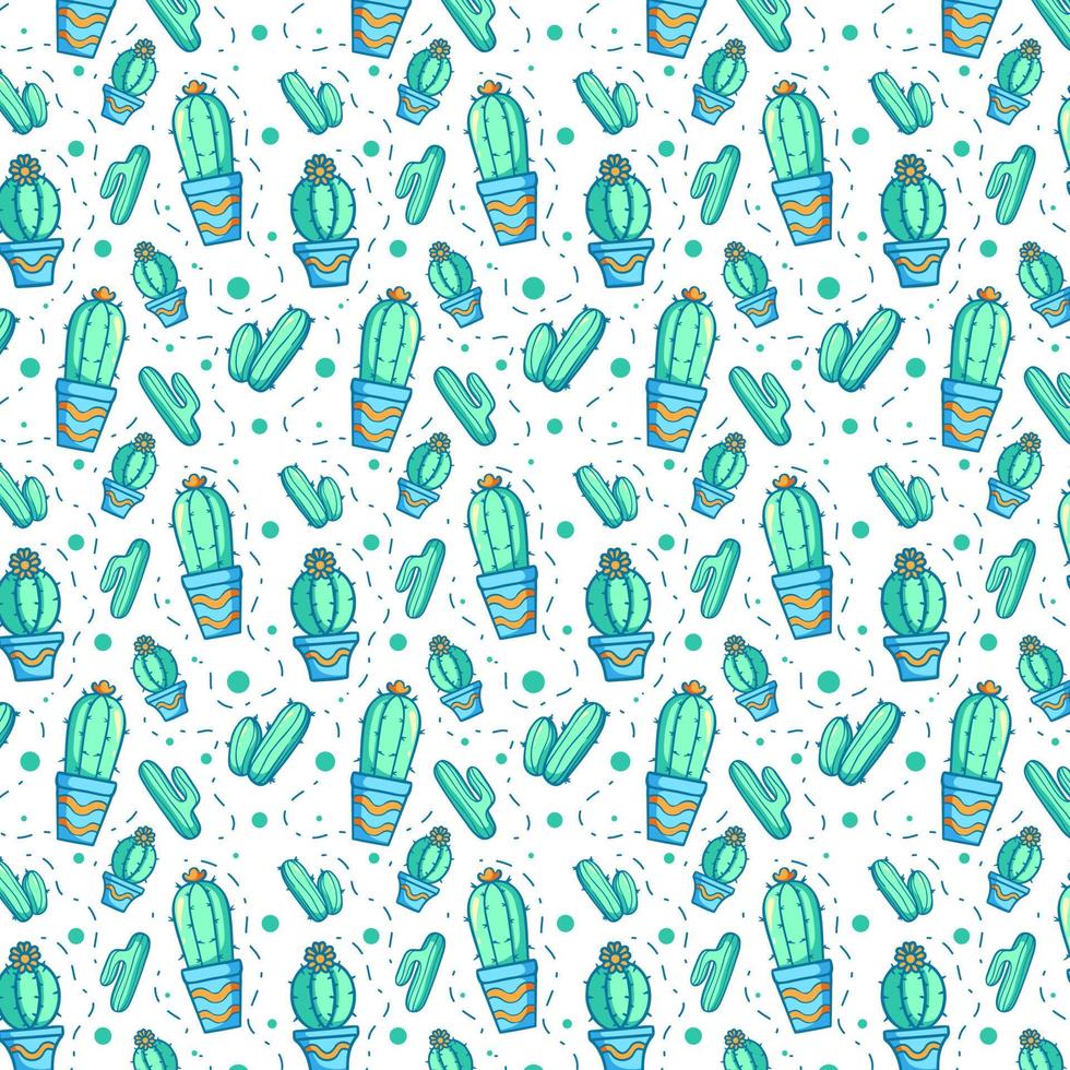 Cactus Background Pattern vector