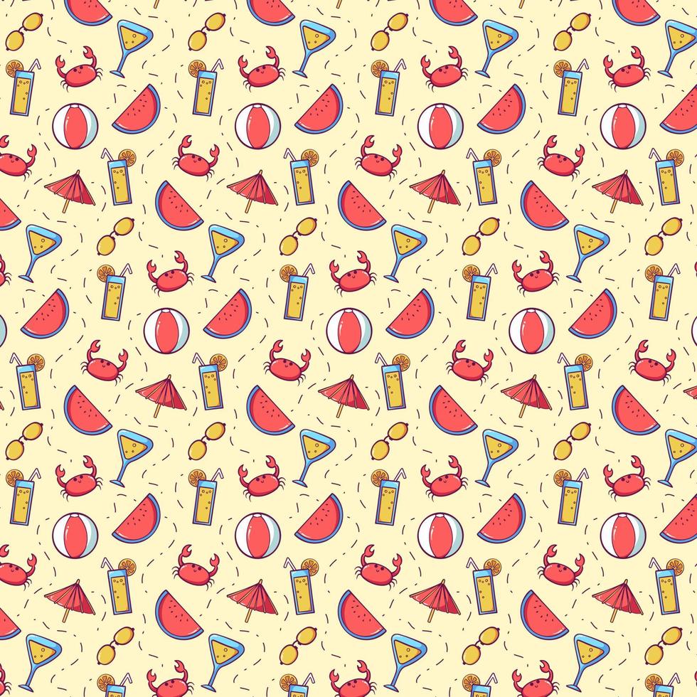 Summer Vibes Background Pattern vector