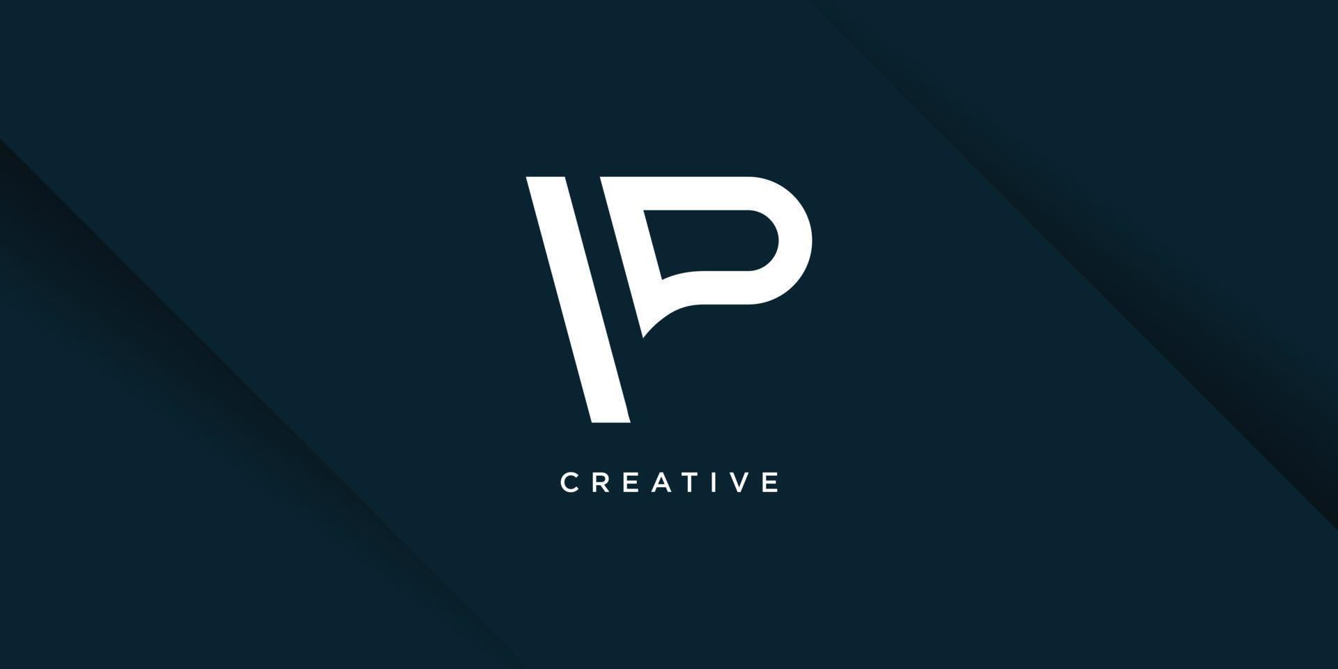 Letter P logo template with modern creative unique concept premium vector part 8