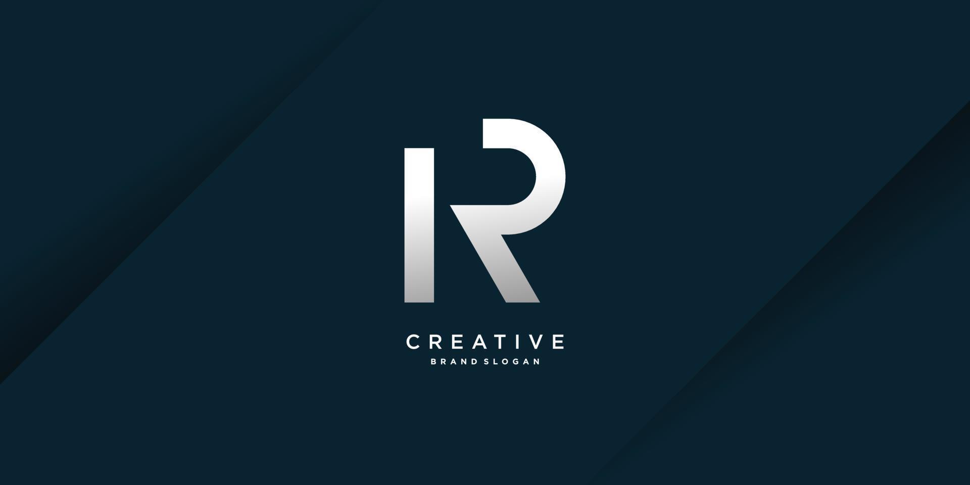 logotipo de letra con r inicial, con moderno concepto en negrita premium vector parte 4