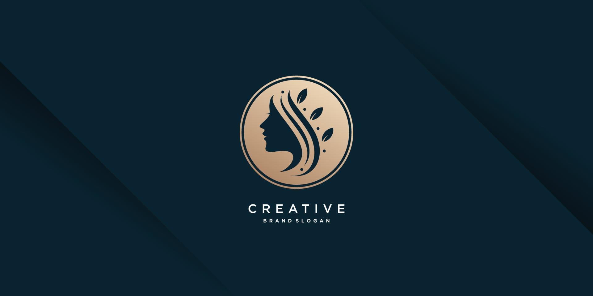 logotipo de mujer con concepto creativo único para empresa, negocios, belleza, spa premium vector parte 3