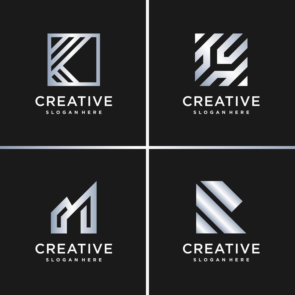 Letter logo collection with unique style Premium Vector
