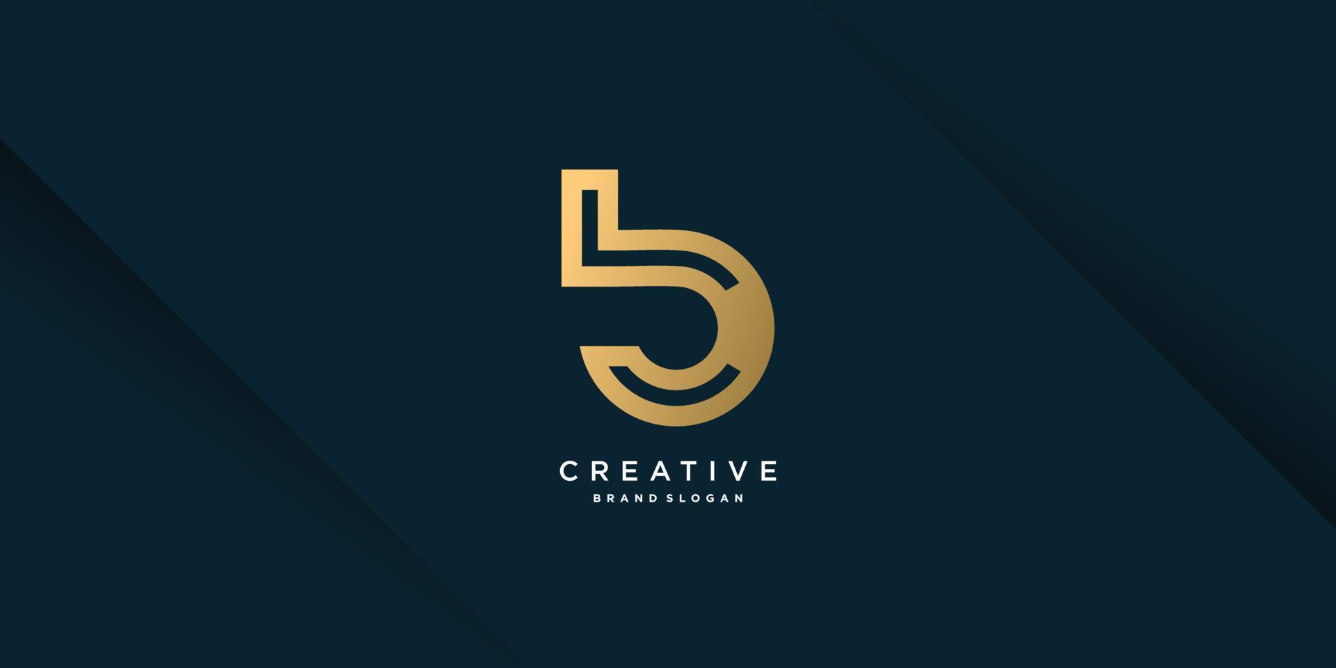 logotipo de letra con b inicial, con concepto creativo moderno premium vector parte 4