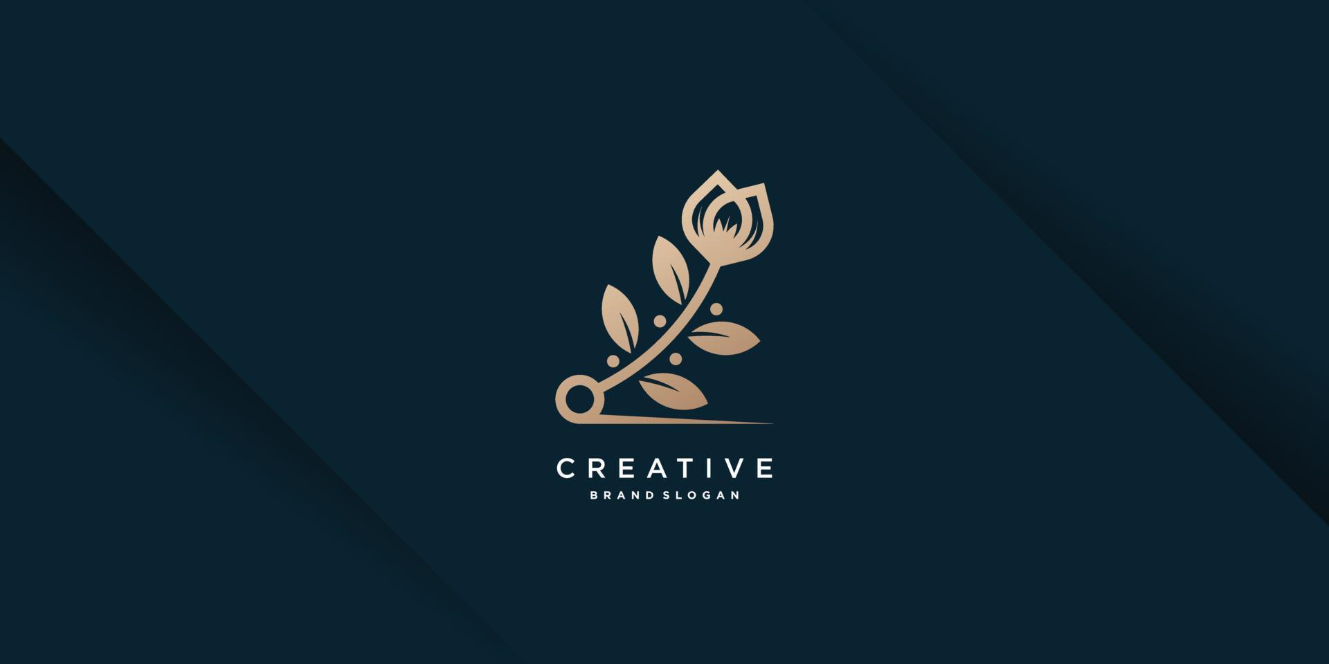 Flower logo with creative concept for company, business, beauty, spa Premium Vector part 2