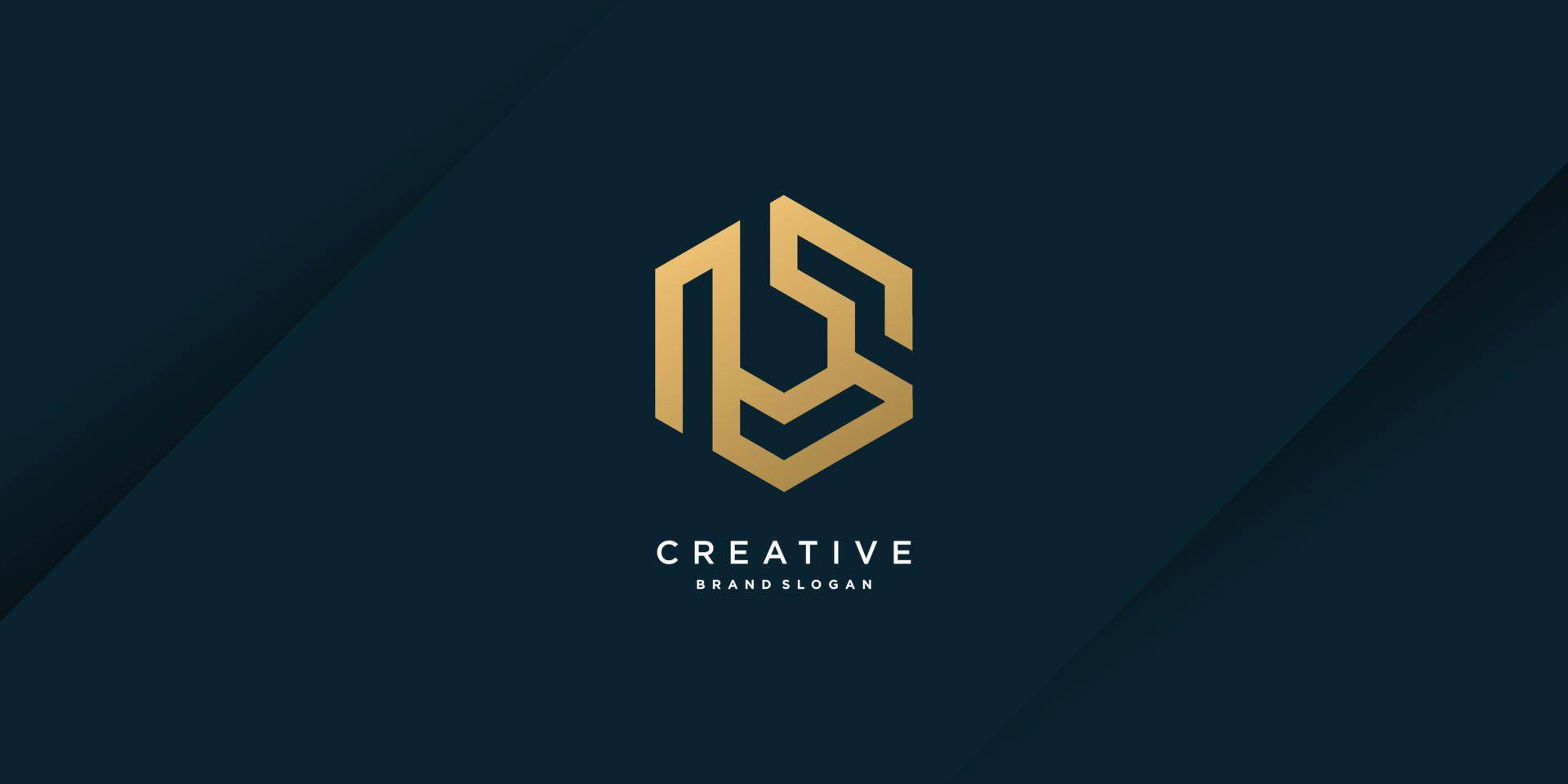 logo creativo dorado con b inicial, único, letra b, vector premium parte 4