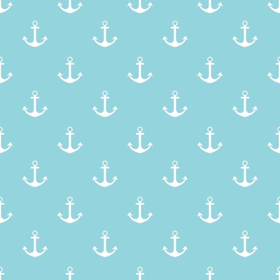 Seamless pattern with anchors. Nautical background. vector