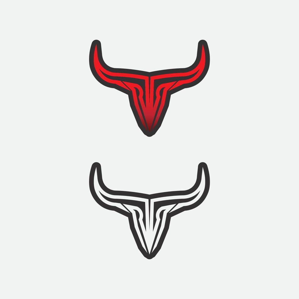 Bull and buffalo head cow animal  mascot logo design vector for sport horn buffalo animal mammals head logo wild matador