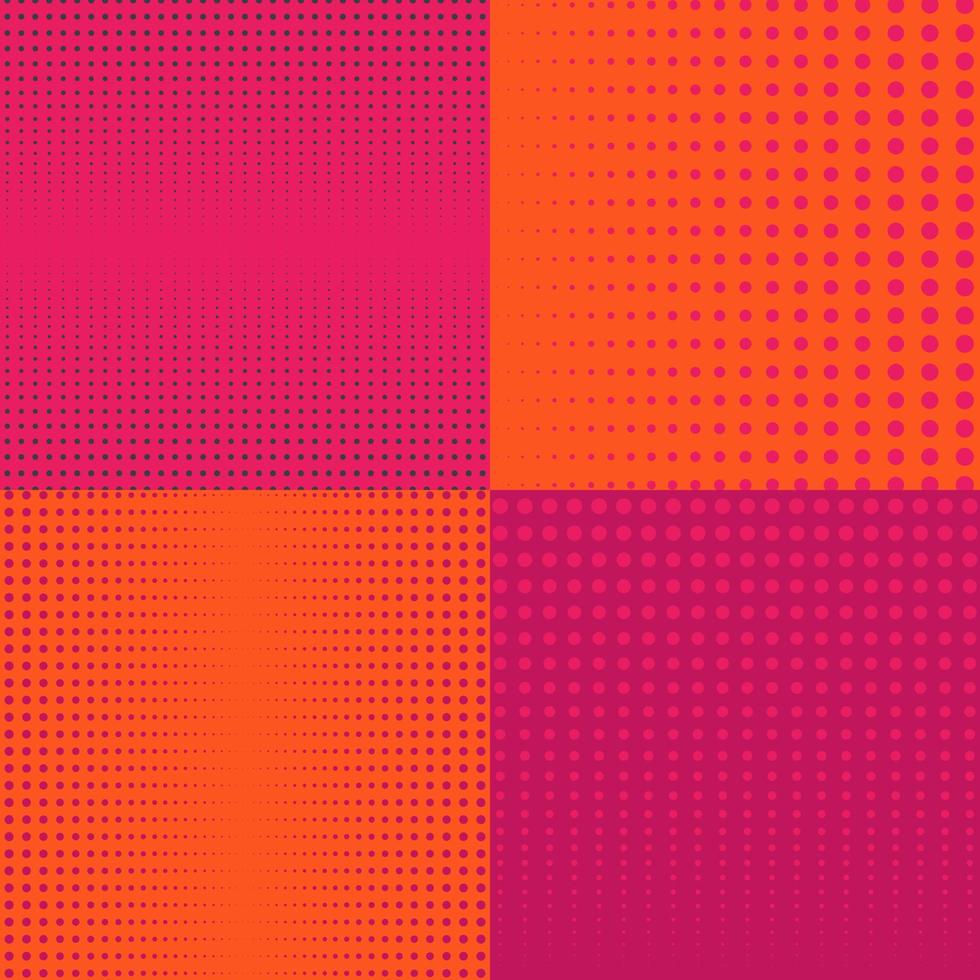 halftone backgrounds with dot patterns vector
