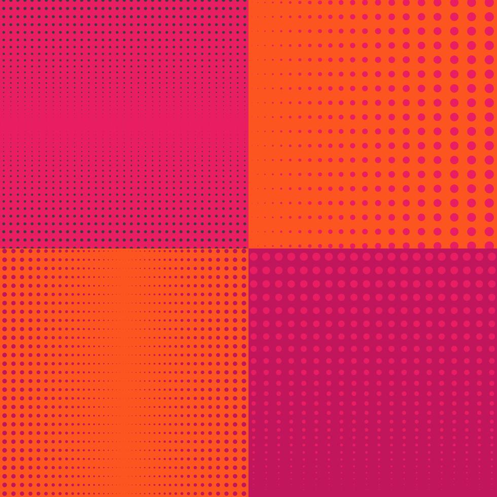 halftone backgrounds with dot patterns vector