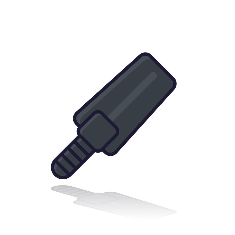 metal detector icon with outline vector