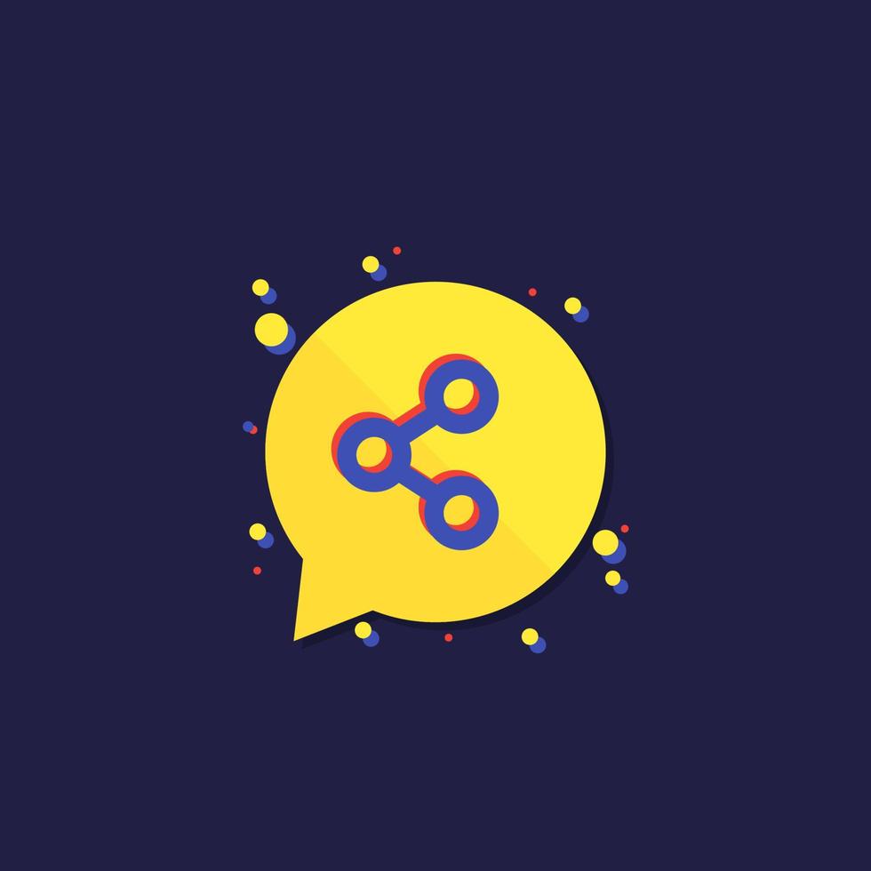 share vector icon, flat design