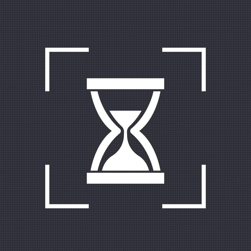 sand clock, hourglass vector icon