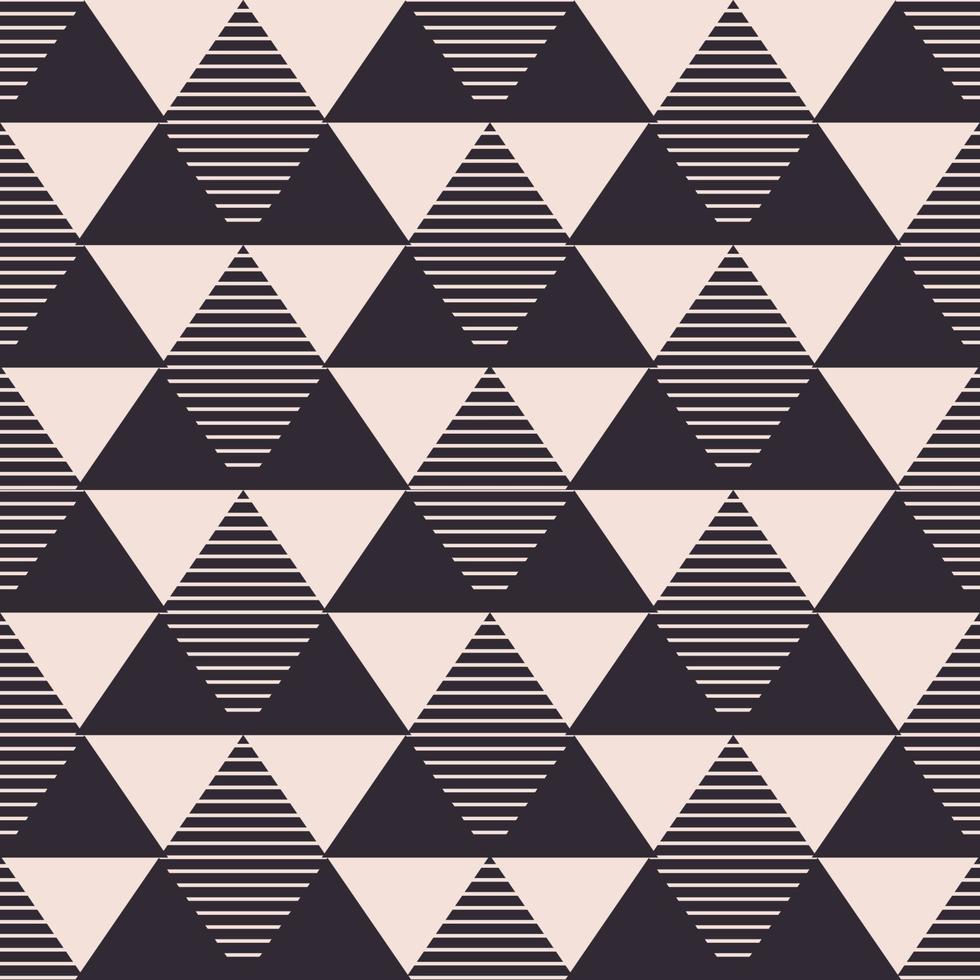 Vintage triangle geometric shape seamless pattern background. Use for fabric, textile, interior decoration elements, wrapping. vector