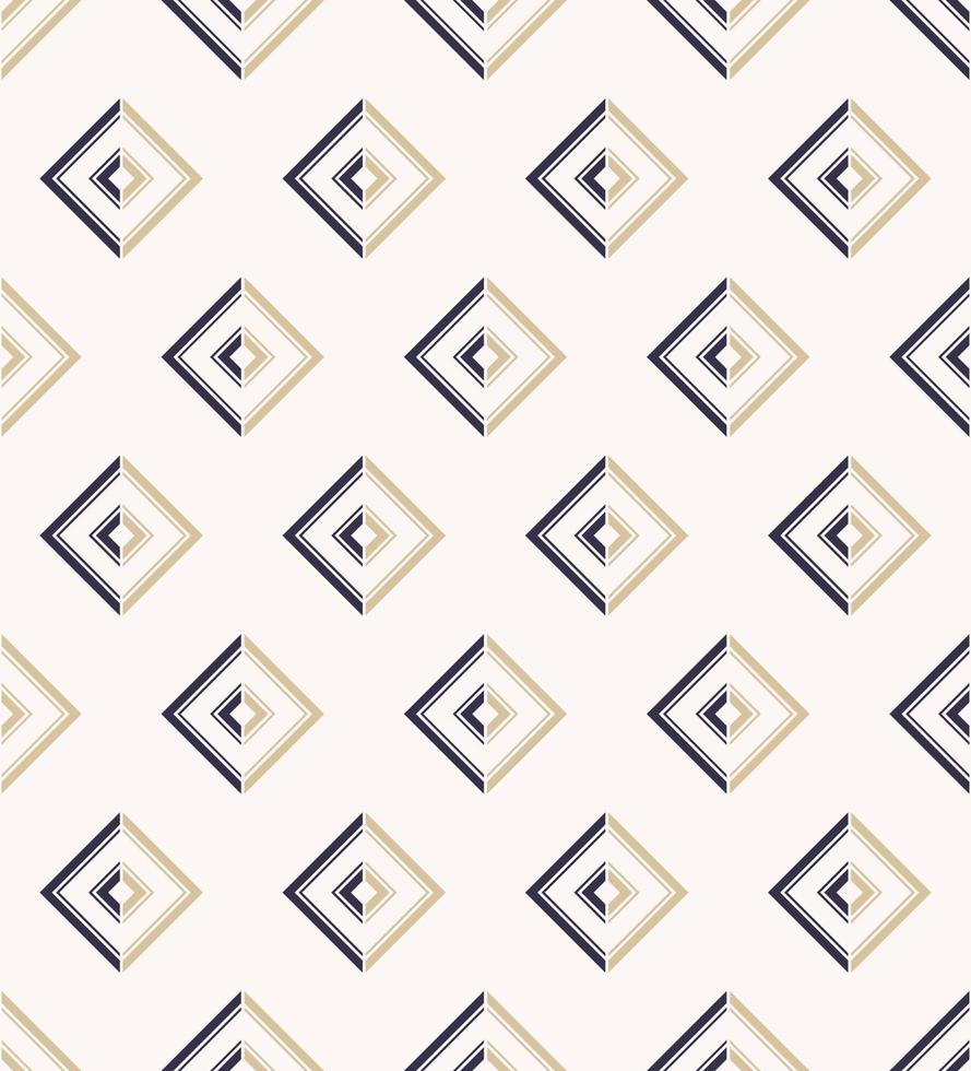 Geometric modern contemporary two tone blue - yellow gold color square shape seamless pattern on white cream background. Use for fabric, textile, cover, interior decoration elements, wrapping. vector