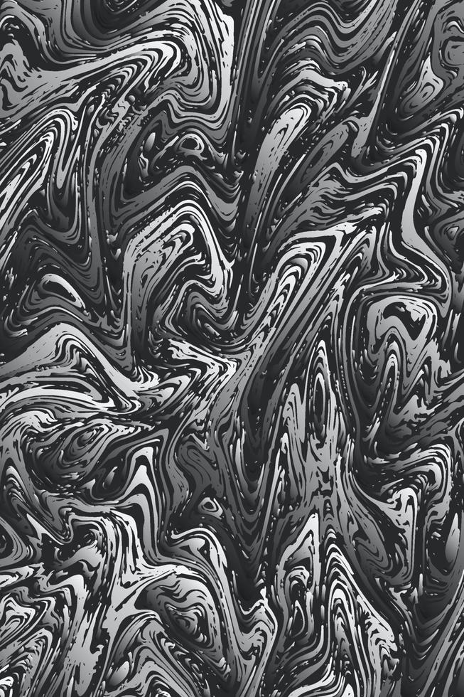 Abstract vertical background liquid marble free flow pattern with black metallic gradient color. Use for template, cover, wallpaper. vector