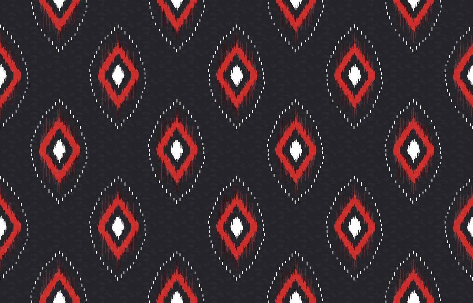 patrón sin costuras de forma geométrica ikat con fondo de textura azul oscuro. uso para telas, textiles, elementos de decoración. vector