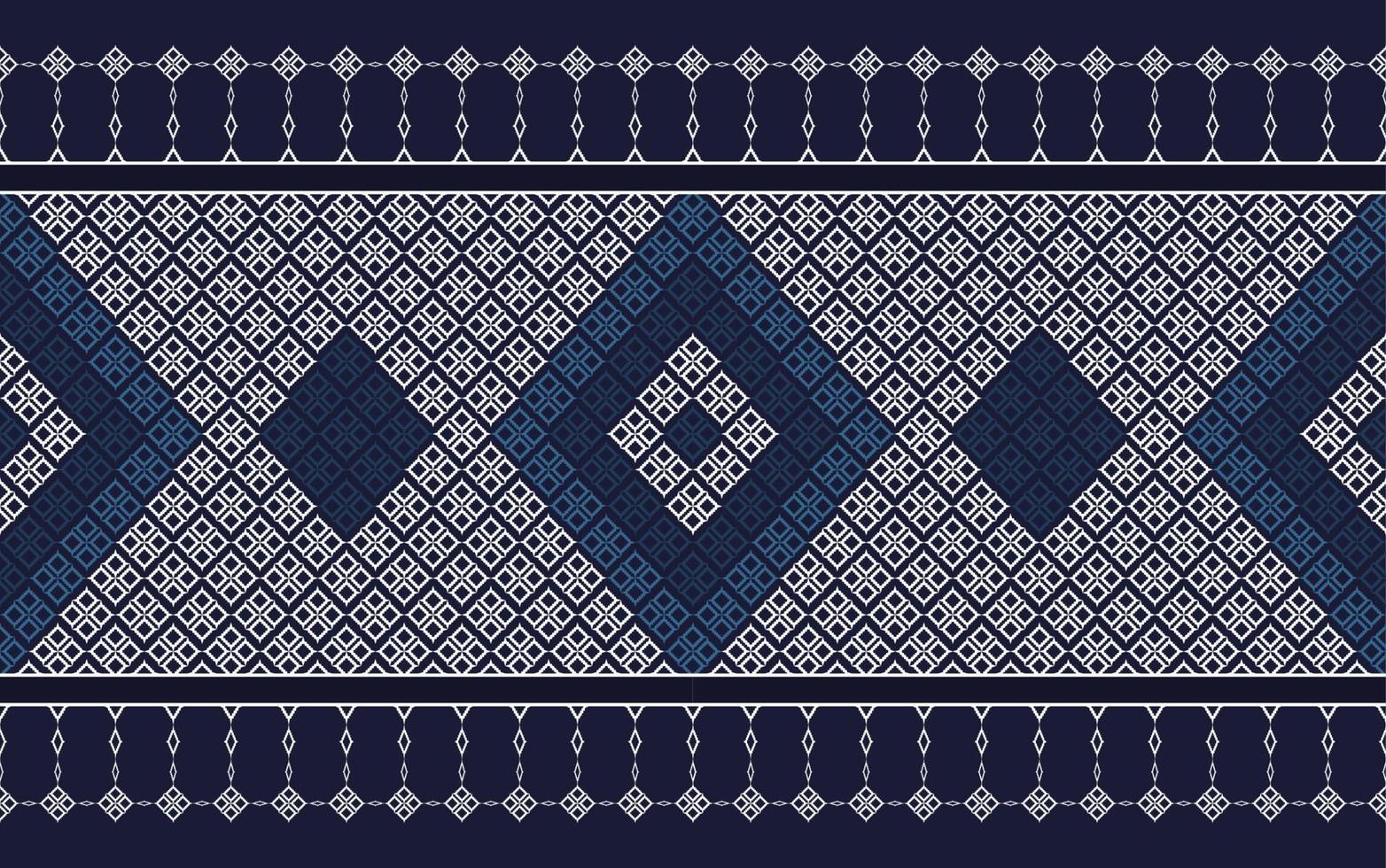 estilo tradicional geométrico ikat con fondo transparente de color azul. uso para telas, textiles, elementos de decoración. vector