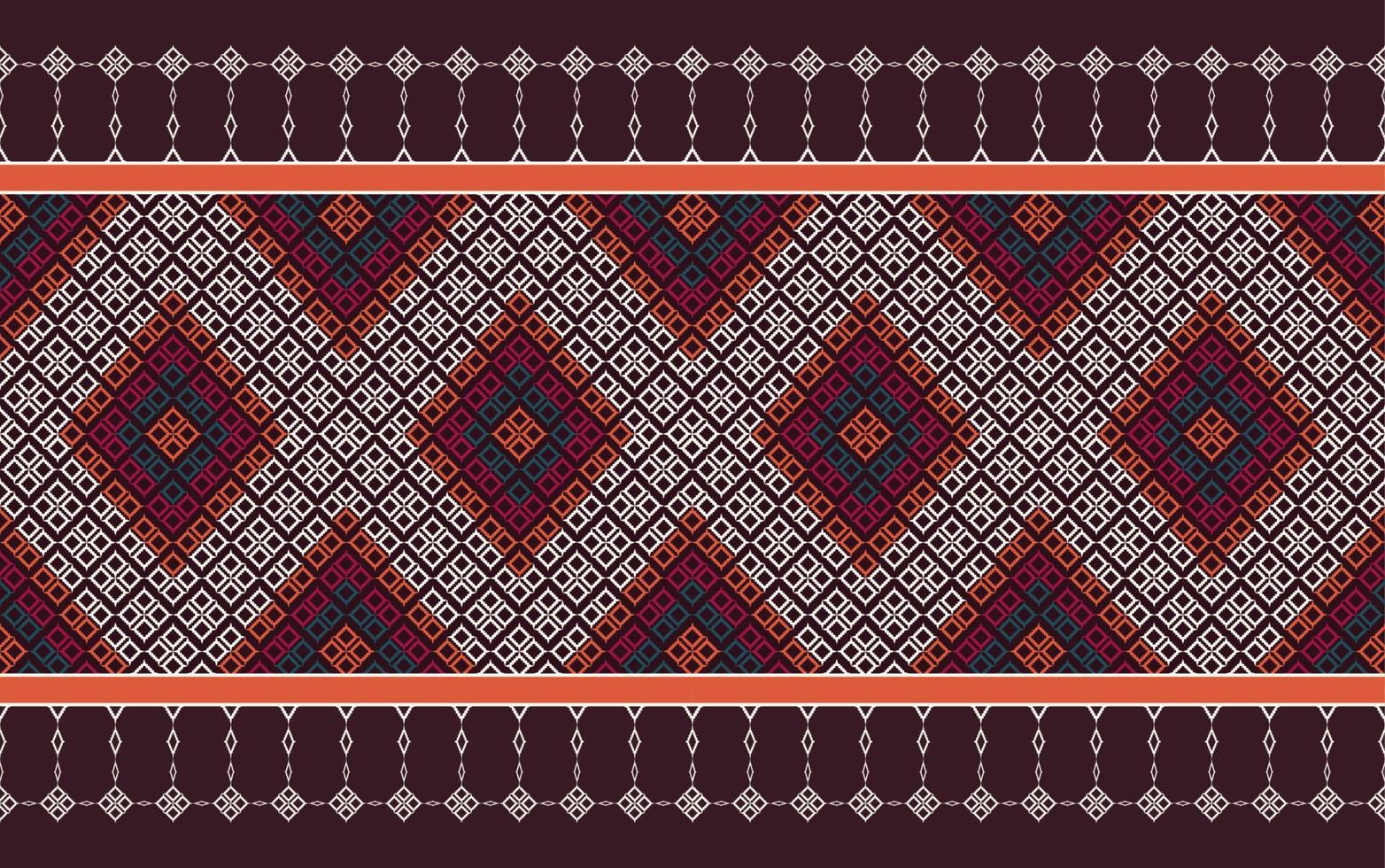 Ikat geometric traditional style seamless pattern background. Use for fabric, textile, decoration elements. vector