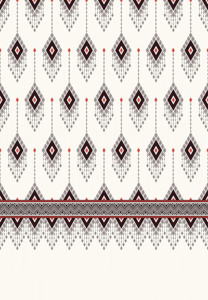 estilo tradicional geométrico ikat vertical con patrón sin costuras de color beige y fondo de textura de línea. uso para telas, textiles, elementos de decoración. vector