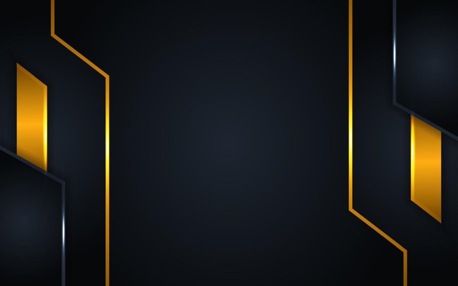 luxurious dark background with golden lines vector