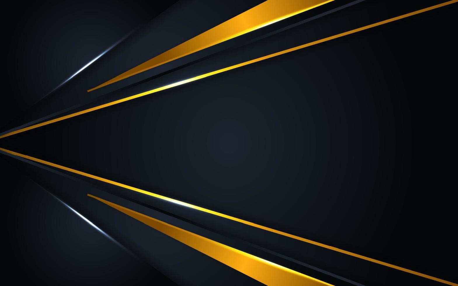luxurious dark background with golden lines vector