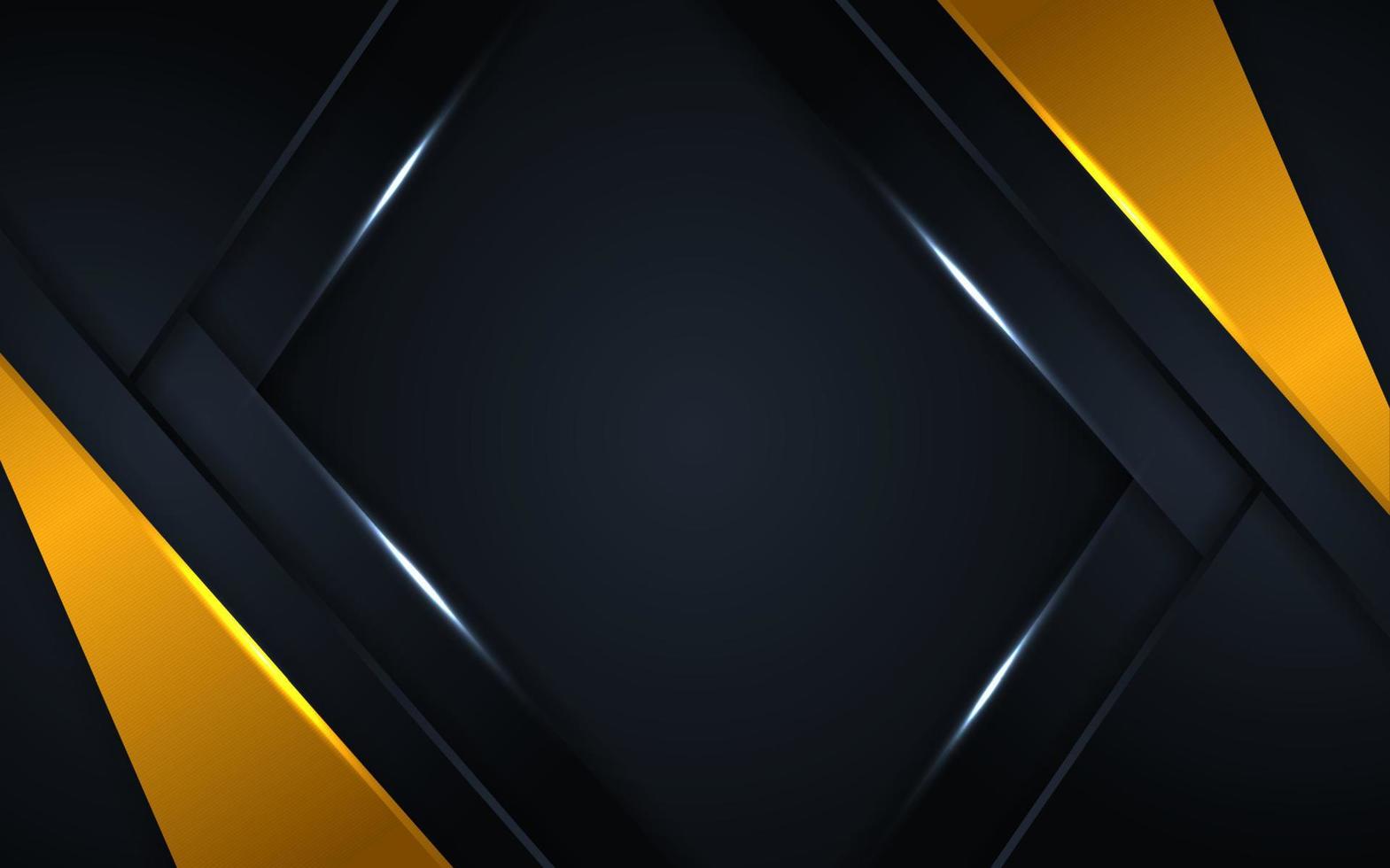 luxurious dark background with golden lines vector