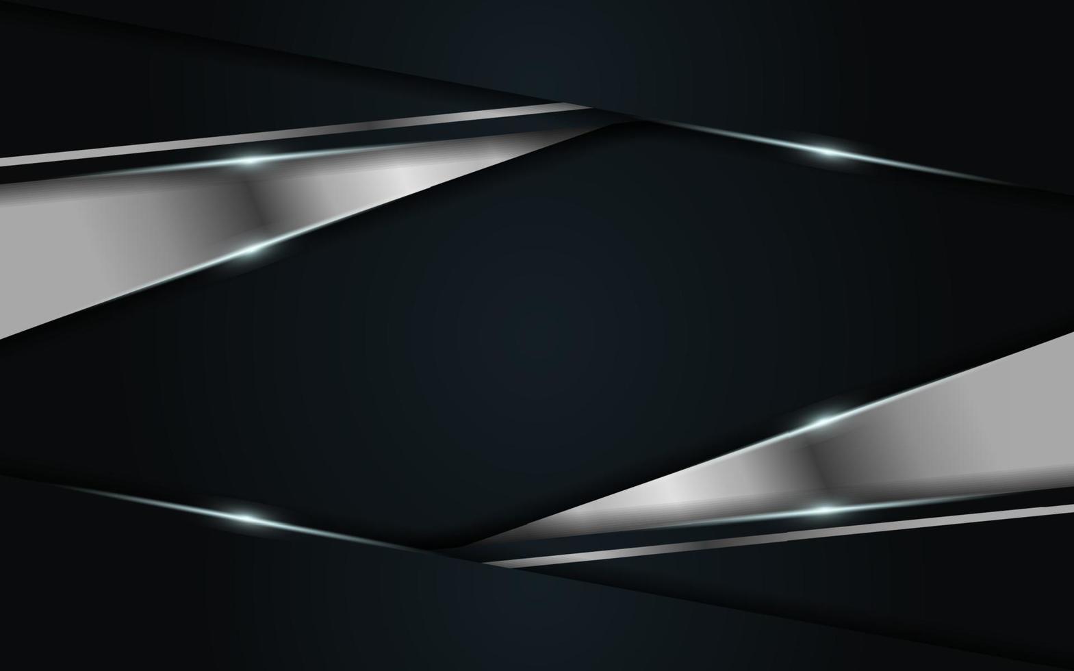 Abstract dark blue combination with silver line glowing vector