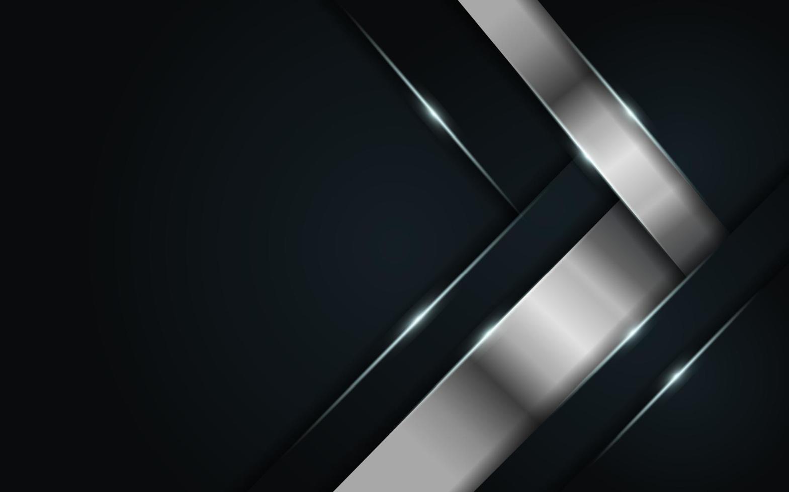 Abstract dark blue combination with silver line glowing vector