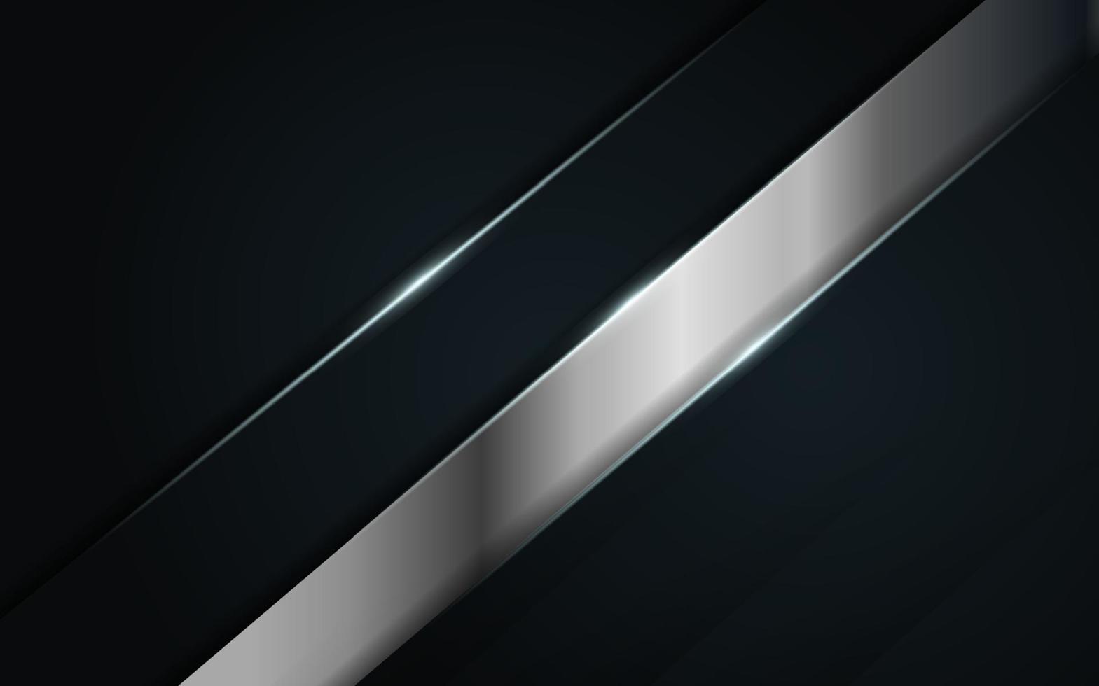 Abstract dark blue combination with silver line glowing vector